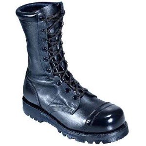 steel toe combat boots